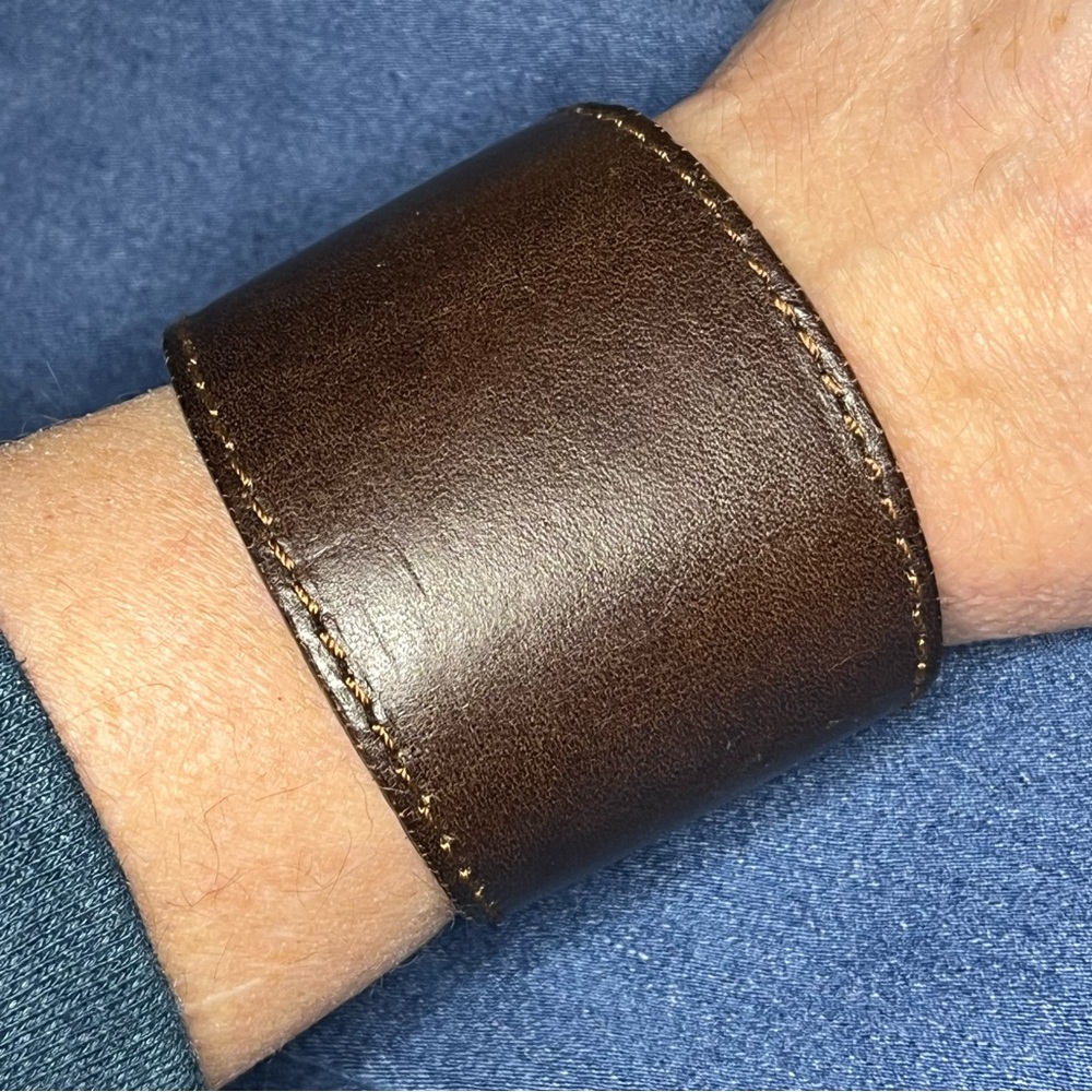 Brown Leather Cuff Bracelet